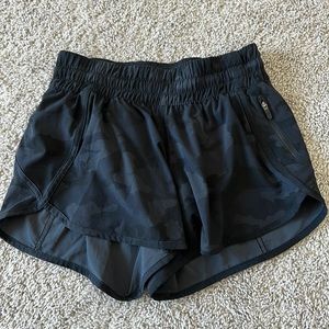 Lululemon Black Camo Tracker Shorts